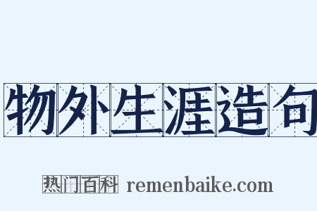 物外生涯造句是什么意思的图片